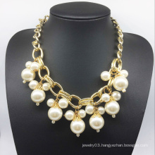 Pearl Chain Gold Plating Necklace (XJW13779)